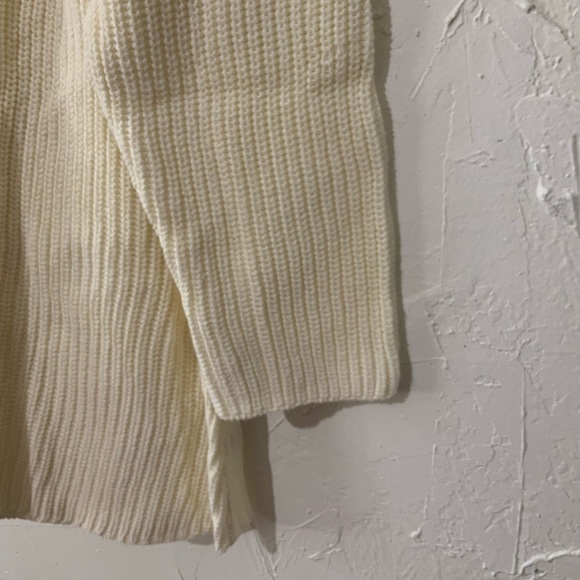 Woman Within Plus Size V-Neck Shaker Trapeze Knitted Sweater Ivory Sz 2X 26/28 - Picture 6 of 8